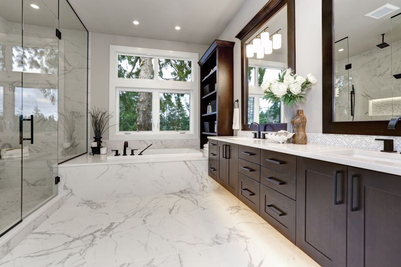 Wide View of a Modern Bathroom