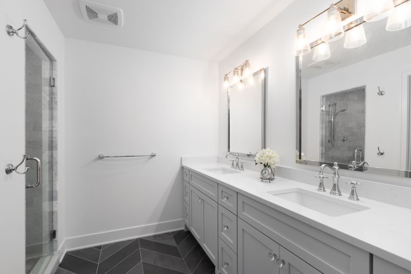 Contemporary vanity with double sinks
